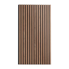 Wood Slat Acoustic Panels, 23.6 x 47.2 inch, MDF Accent Wooden Wall Panels for Modern Interior Wall