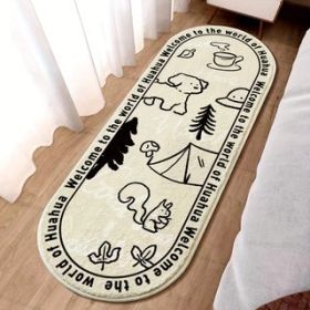 Runner rug Multicolored star pattern plush carpet - Machine washable bedroom runner mat, suitable for bedrooms, bay windows (Style: Forest, size: 50*150cm/20*59in)