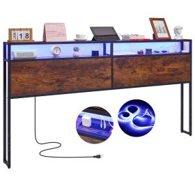LED Full/Queen/King Headboard Only,Full/Queen/King Headboard with Storage,Full/Queen/King Headboard with Lights (size: King)